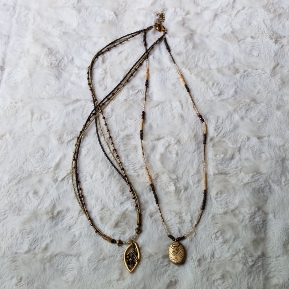2 in 1 Cute Beaded Necklace